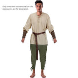 Men's Medieval Costume Set in Cotton Linen