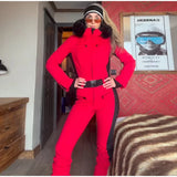 All-Weather Waterproof Hooded Ski Jumpsuit