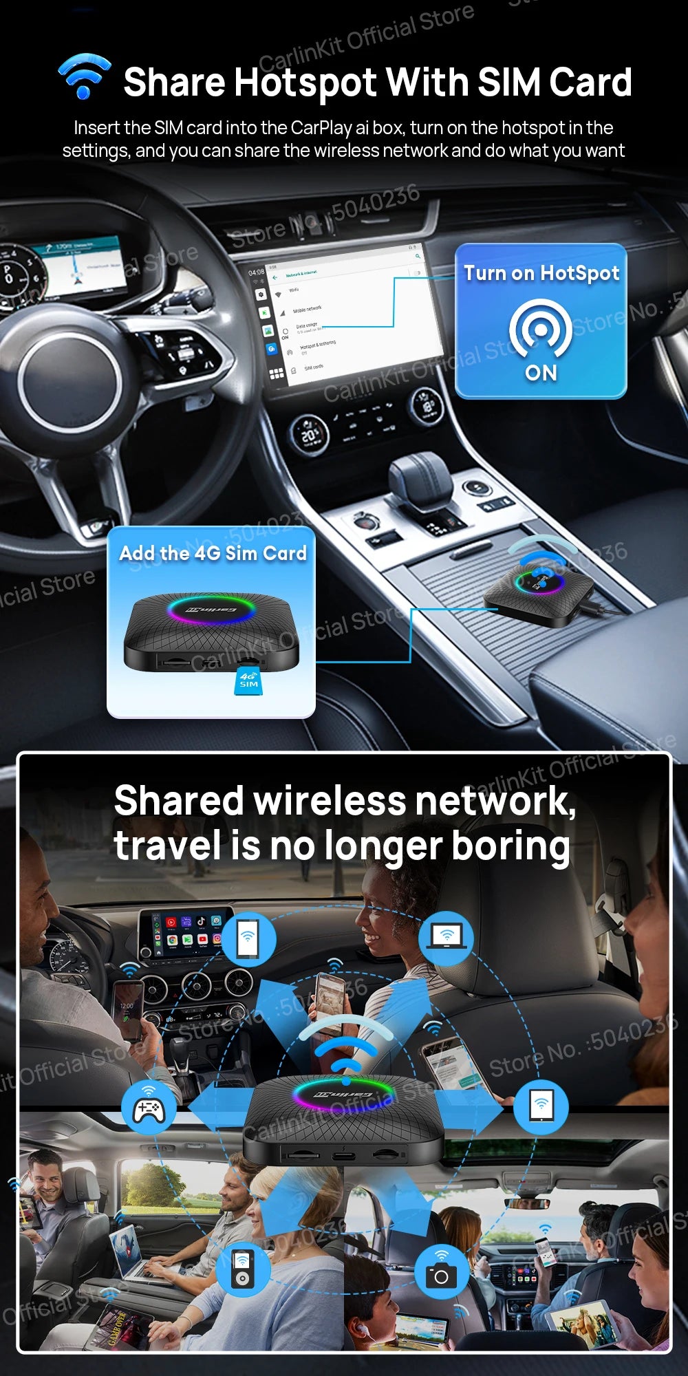 CarlinKit Wireless CarPlay & Android Auto AI Box