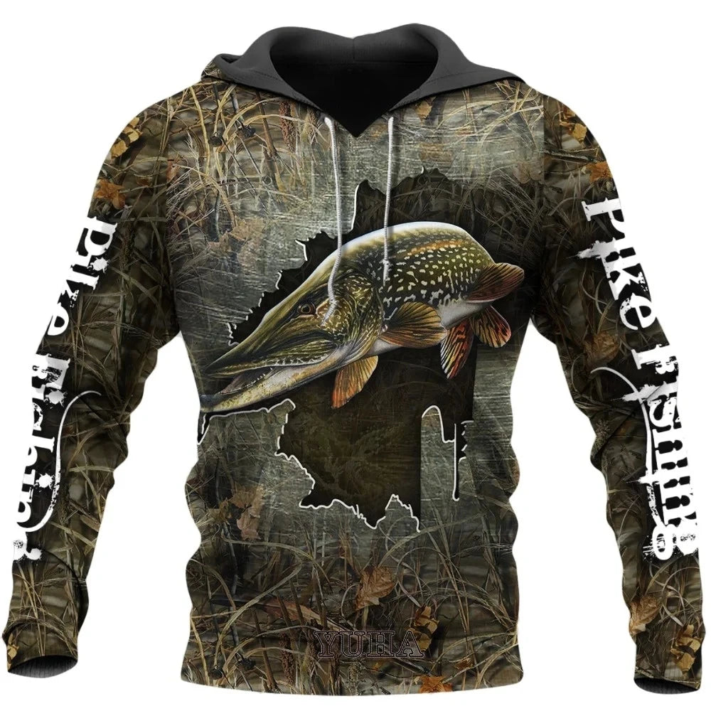Marlin Fishing Camo 3D Pullover