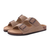 Women’s Suede Sandals with Cork Footbed