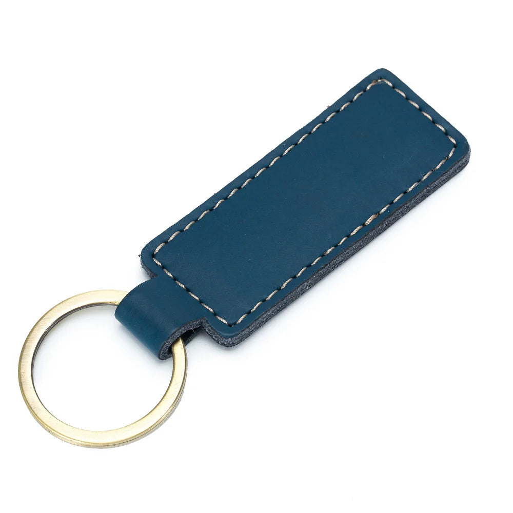 Free Customized Fashion Women Genuine Leather Keychain Vintage Creative Pendant Handmade Small Gift DIY Present Car Key Chain