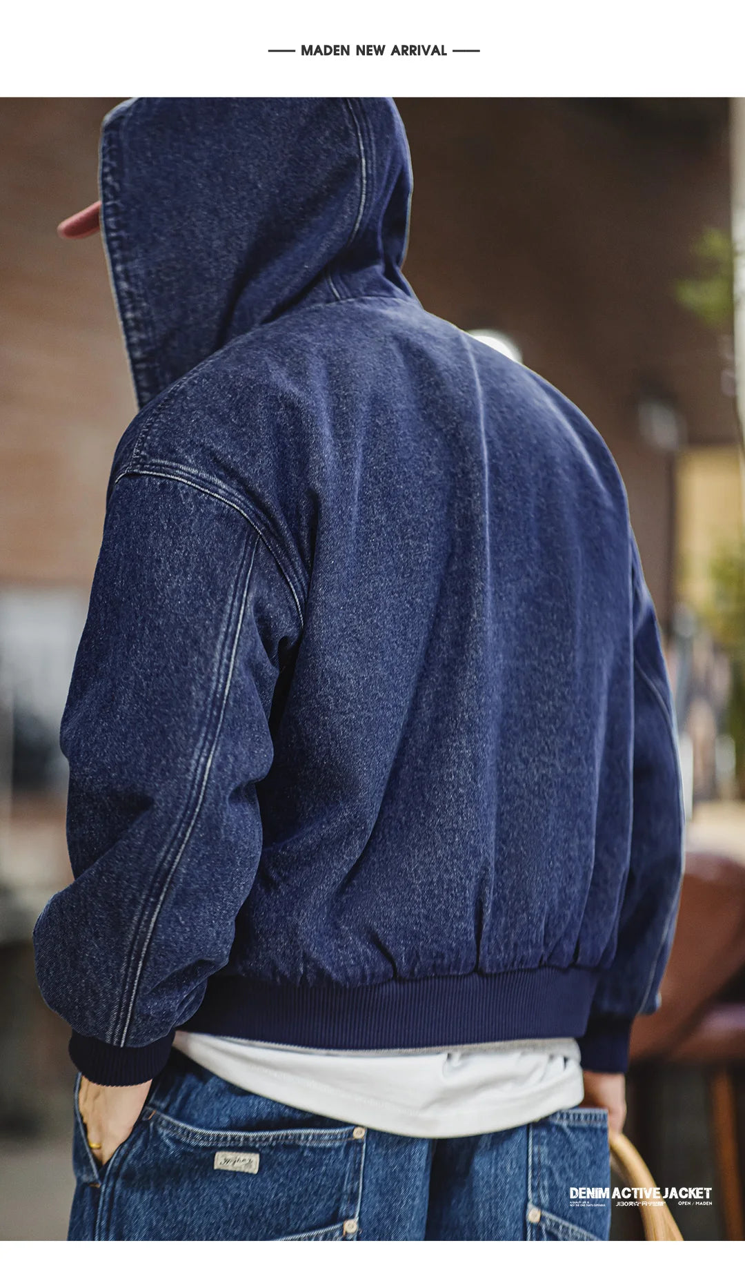 Maden J130 Heavyweight Canvas Hooded Jacket for Men