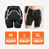 Adults Tailbone Hip Butt Pad 3D Hip Protector Padded Shorts for Ski Snowboarding