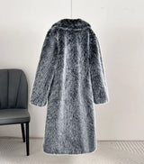 Luxury Gradient Faux Fur Overcoat