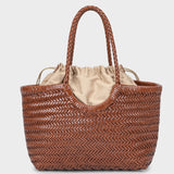 Luxury Designer Genuine Leather Cowhide Hand-woven Tote Bag High Quality Vintage Women's  Vacation Travel Beach Shoulder Bag