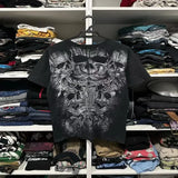 Y2K Grunge Oversized Skull Graphic Tee