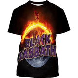 Black Sabbath 3D Print Graphic T-Shirt — Men's Short Sleeve Tee