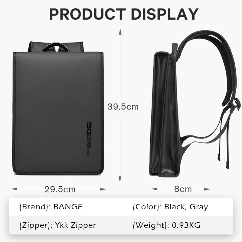 BANGE New Business Backpack Men's Anti-Theft Computer Bag Big Capacity 14.1 Inch Laptop Bagpack Men Elegant Waterproof