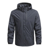 Men’s Hooded Rain Jacket with Detachable Hood
