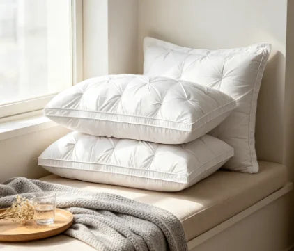 HTMCK 5-Star Hotel Comfortable Sleeping Pillow Three-Dimensional Soft Bilateral Washed Solid Color  Sleeping Pillows