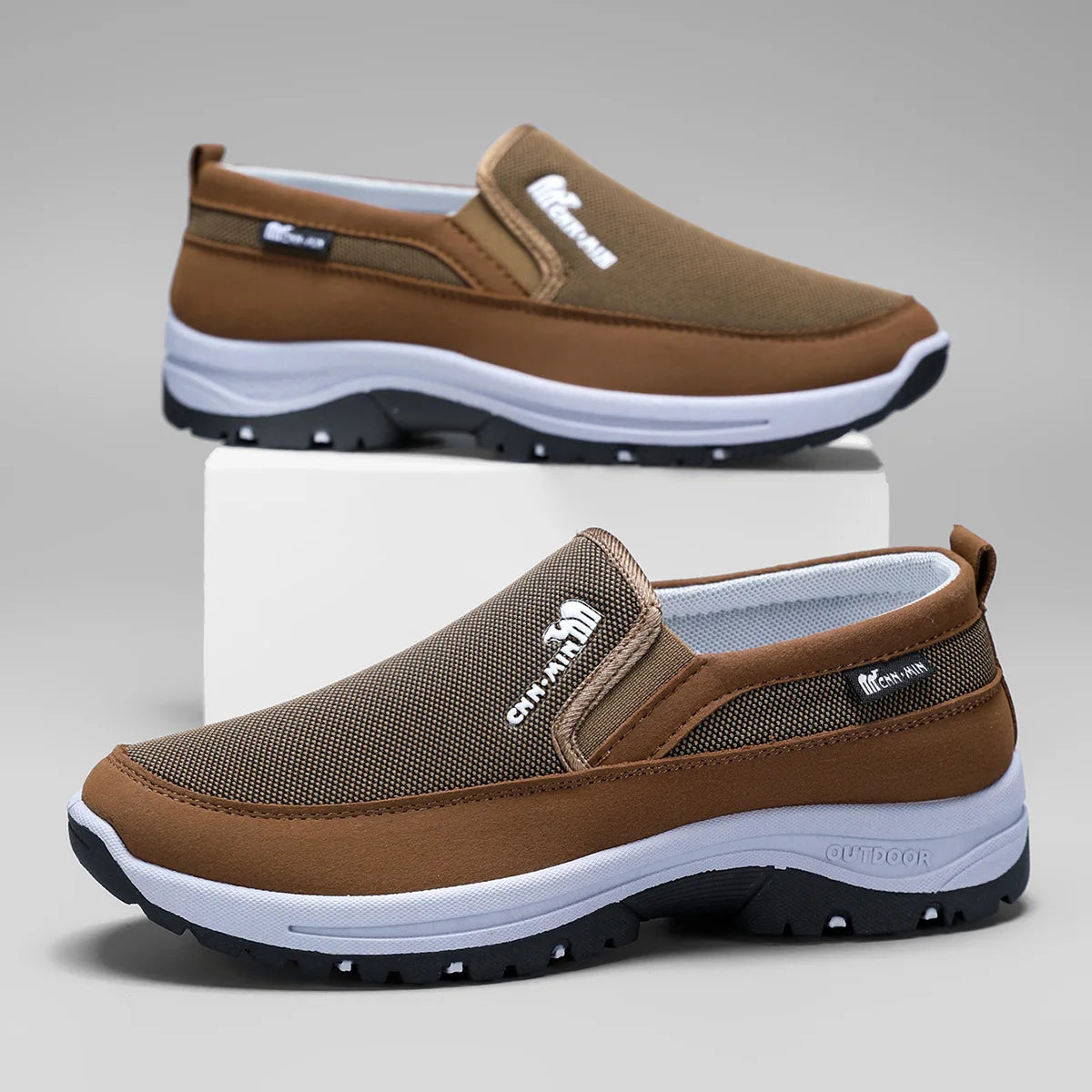 LEDP Men's Canvas Slip-On Loafers — Breathable, Non-Slip, Lightweight