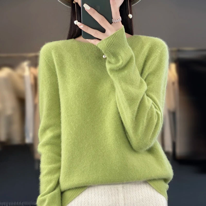 Women's Merino Wool Crew Neck Sweater