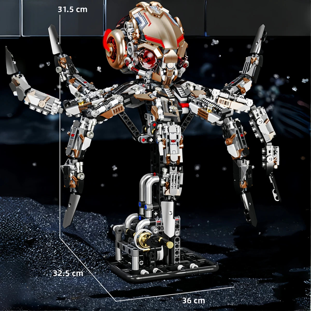 866PCS MOC Creative Dragonfly Mechanical Model Building Blocks Kit DIY Construction Toy STEM Learning for Kids Adults Set