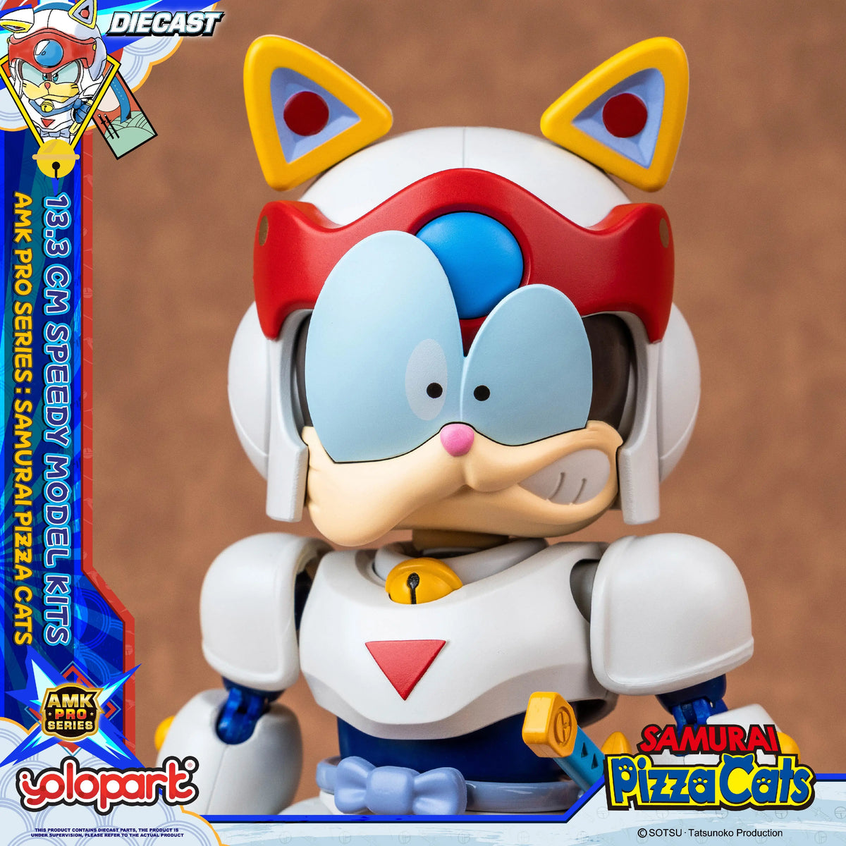 YOLOPARK 13.3cm Samurai Pizza Cats AMK PRO Series Speedy Model Kit TOY Gift For girl boy