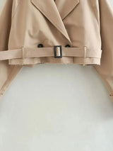 Belted Cropped Trench Jacket