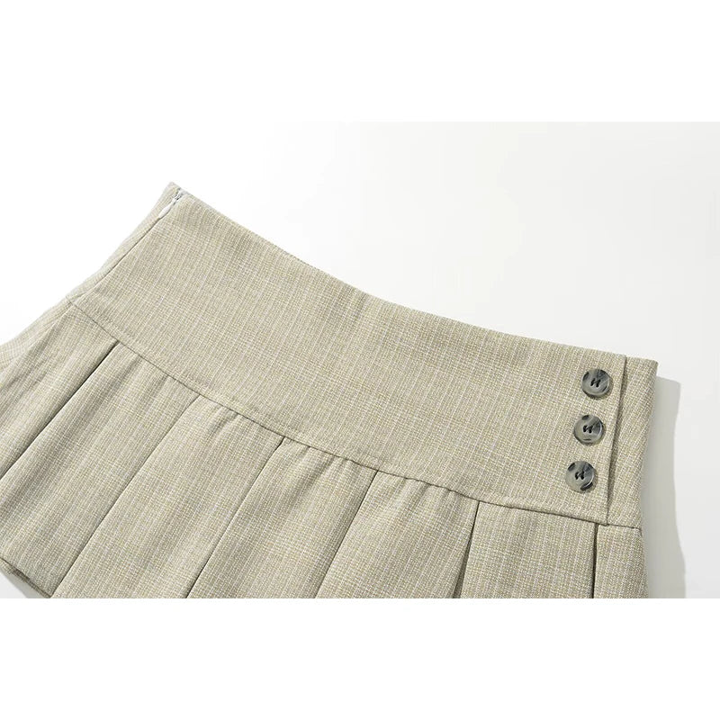 Women's Retro Pleated Mini Skirt