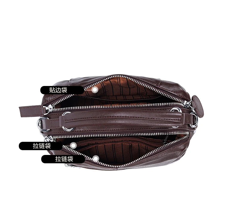 Women Natural Cow Genuine Leather Shoulder Bags Women Cowhide Bag Lady Soft Design Female Luxury Handbag for Ladies High Quality