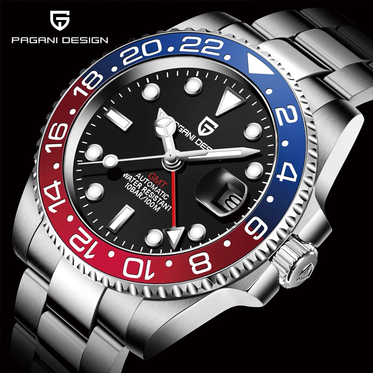 Pagani Design PD-1662 GMT Automatic Men's Watch