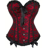 Gothic Overbust Corset Top - Slimming Waist Cincher