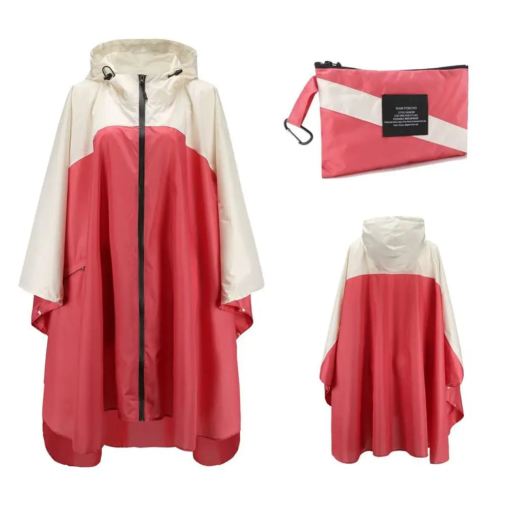 Women's Oversized Waterproof Rain Poncho – Windproof