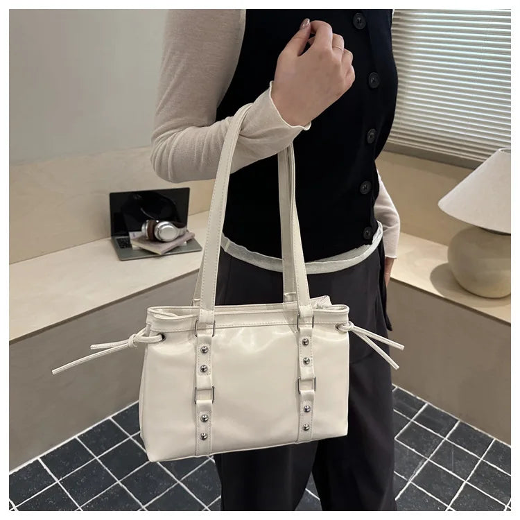 Women's Retro PU Leather Shoulder Tote Bag