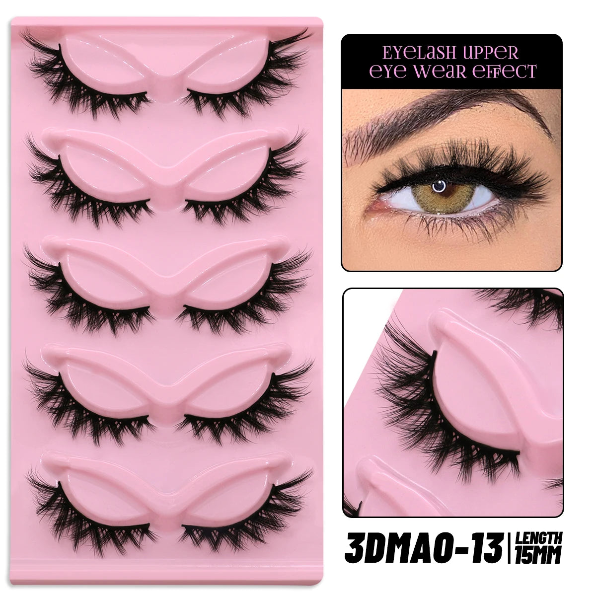Optional 5Pairs 20Pairs Russian Strip Lashes 3D Mink Lashes Natural Dramatic Style Household Salon Eyelash Supply