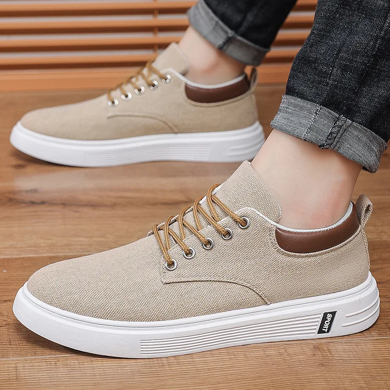 New Breathable Men's Canvas Shoes Student Casual Sports Shoes Trendy Youth Board Shoes