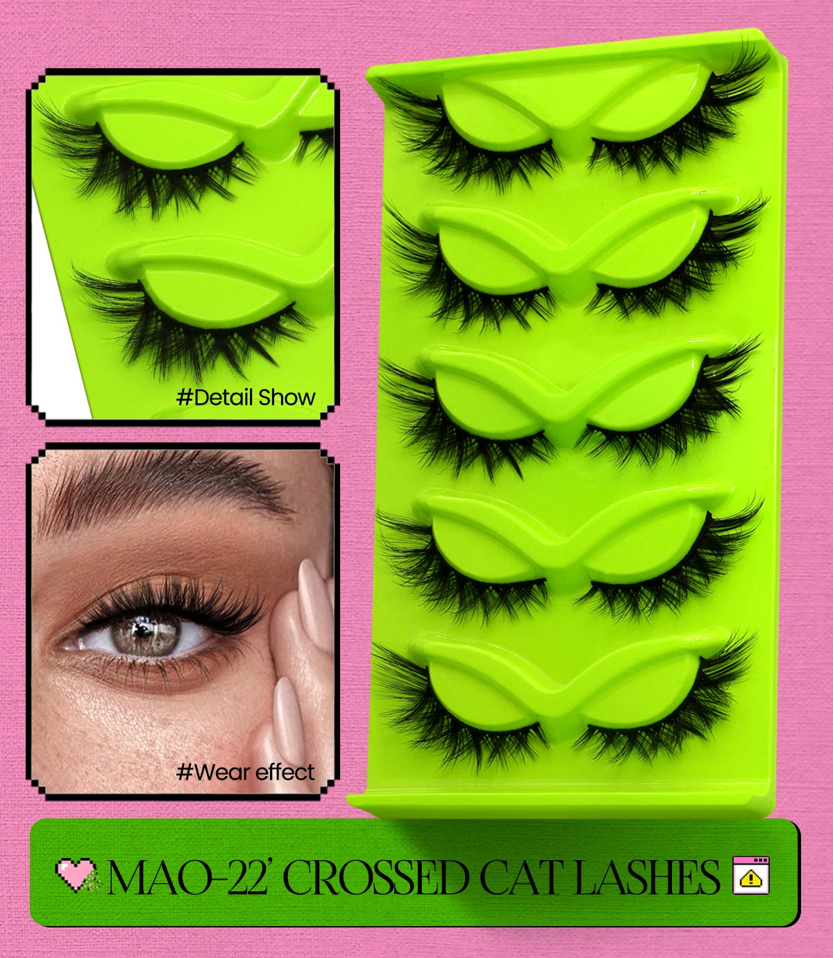 Optional 5Pairs 20Pairs Russian Strip Lashes 3D Mink Lashes Natural Dramatic Style Household Salon Eyelash Supply