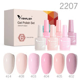 VENALISA 6pcs/kit Autumn Color Collection Fall Nails Brown Earth Gel Nail Polish TPO FREE Soak Off UV LED Semi Permanent Gel Set