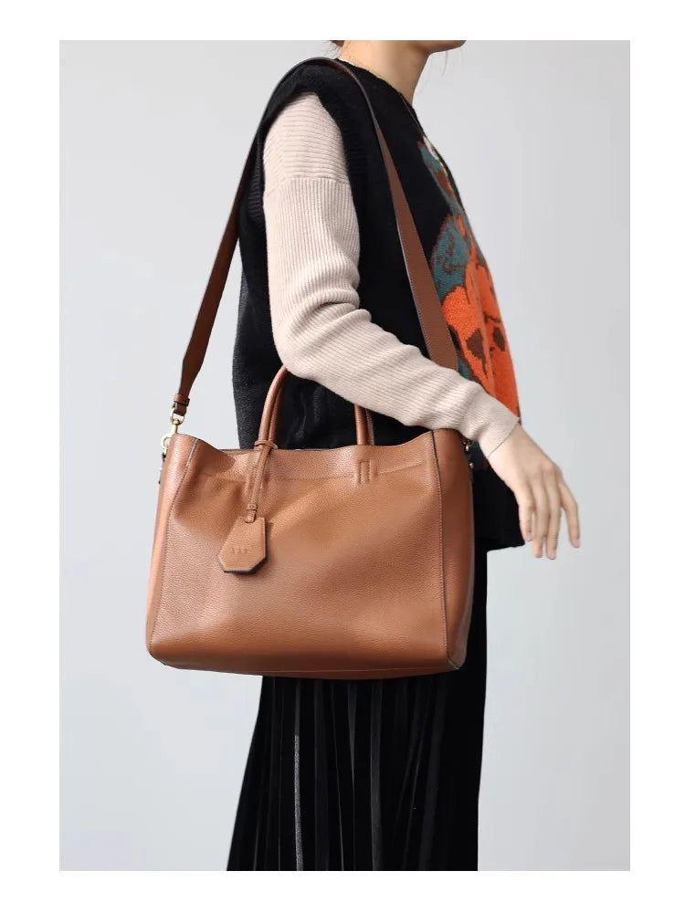Luxury Women Handbag 100% Real Cow Leather Temperament Single Shoulder Messenger Bag Stuitable For Commuting