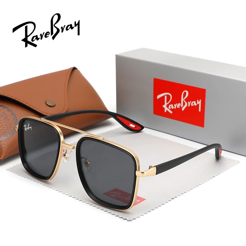 Oversized Square Sunglasses | Luxury Alloy Frame UV400