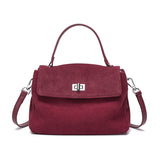 2026 NEW Autumn winter women's Natural Suede leather Crossbody Bag luxury designer Genuine Leather commuting messenger bag