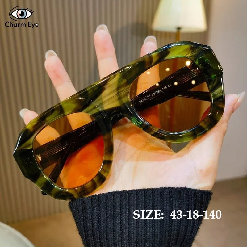 Women's Square Acetate Sunglasses – UV400 & Polarized