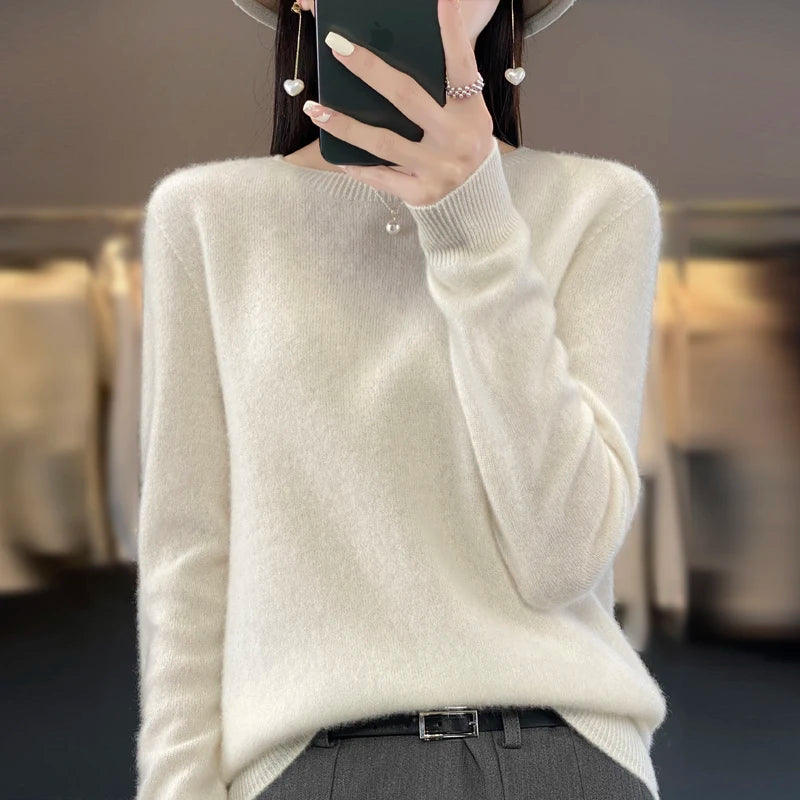 Women's Merino Wool Crew Neck Sweater