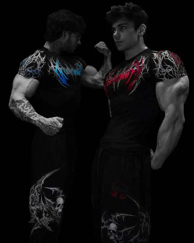 2026 New Men's Gym Compression Shirt Quick Dry Muscle Training Tee High Stretch Athletic Top for Men Summer GYM T-shirt Men's