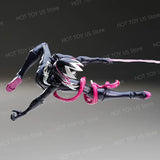 NEW KO KAIYODO REVOLTECH SPIDERMAN GWENOM Anime Action Figures Revoltech Amazing Yamaguchi Gwenom Venomized Gwen Stacy Model Toy
