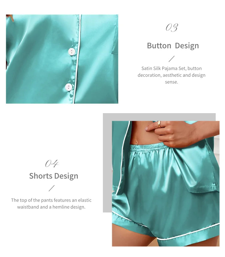 Women’s Luxurious Satin Pajama Set