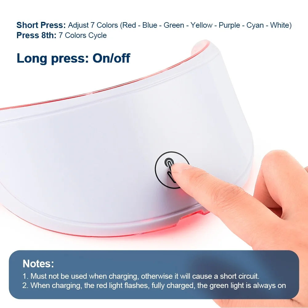 7-Color Photon LED Neck Rejuvenation Mask