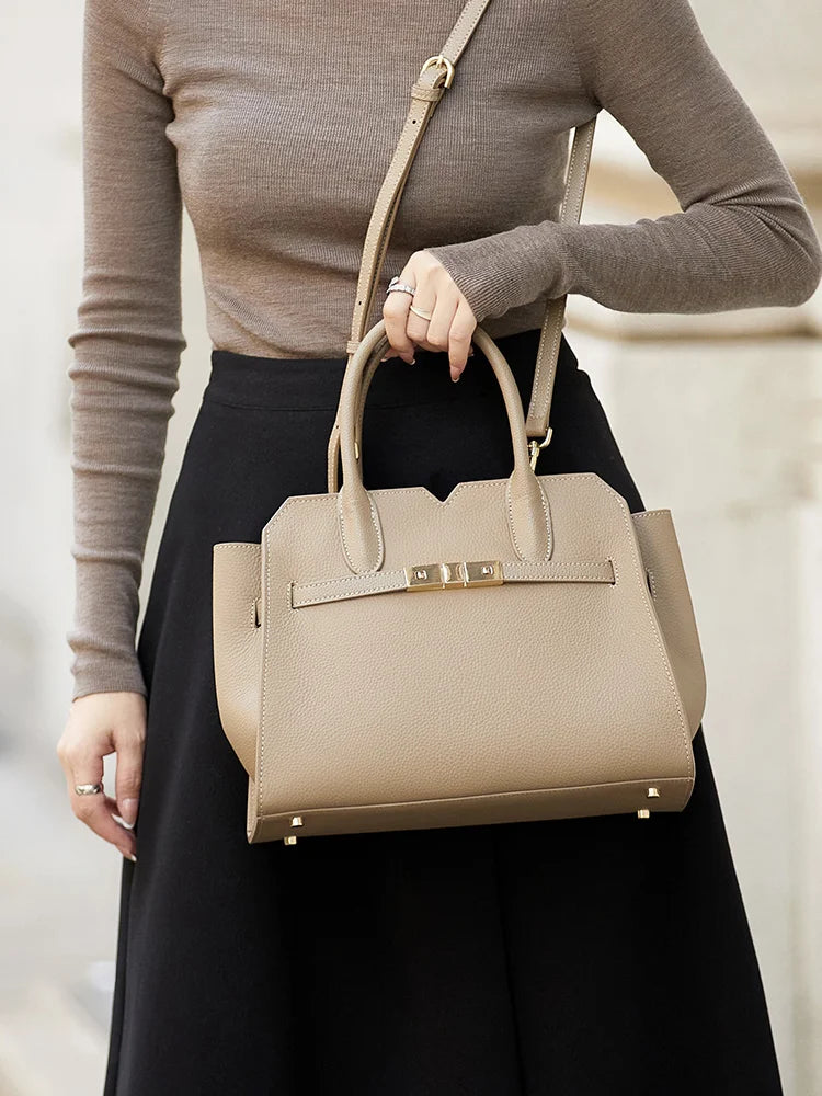 Hot Seller ZOOLER Quality Handmade 100%  Genuine Leather Women Handbag Luxurious Tote Shoulder Bags Female Business Use#YC368
