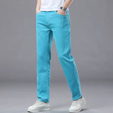 Men's Elastic Colorful Straight-Fit Jeans | Spring Autumn