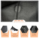 Zency Stylish White Black Genuine Leather Women Backpack A++ Quality Anti-theft Large Capacity Knapsack Travel Designer Rucksack