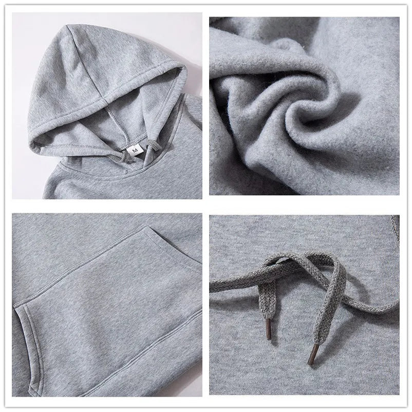 Men’s Classic Solid Color Pullover Hoodie