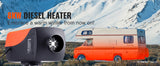 SucceBuy Bluetooth App Control Diesel Air Heater Diesel Heater LCD Diesel Parking Heater for RV Trailer Camper Boat And Indoors