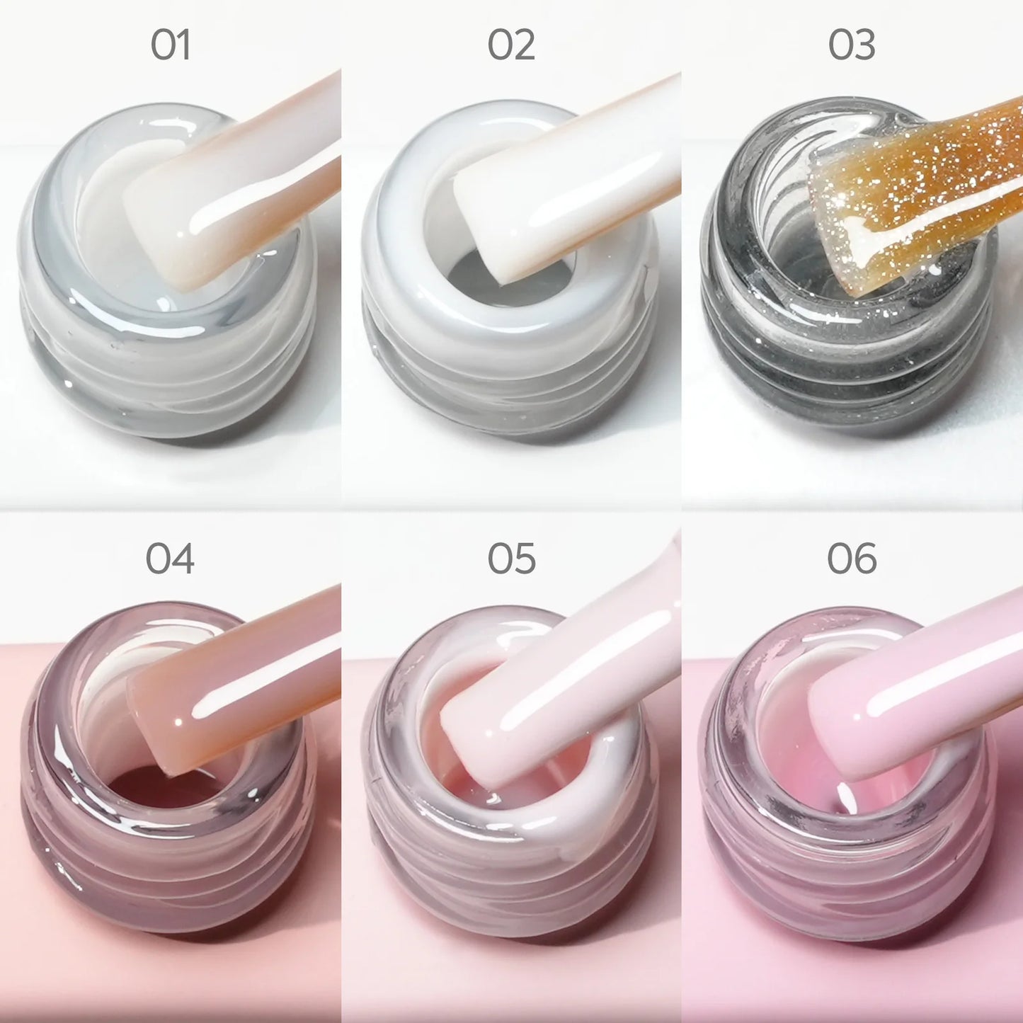 CANNI HEMA-Free Gel Polish Kit | Jelly, Nude & Rubber Base