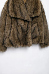 Elegant Faux Fur Oversized Coat