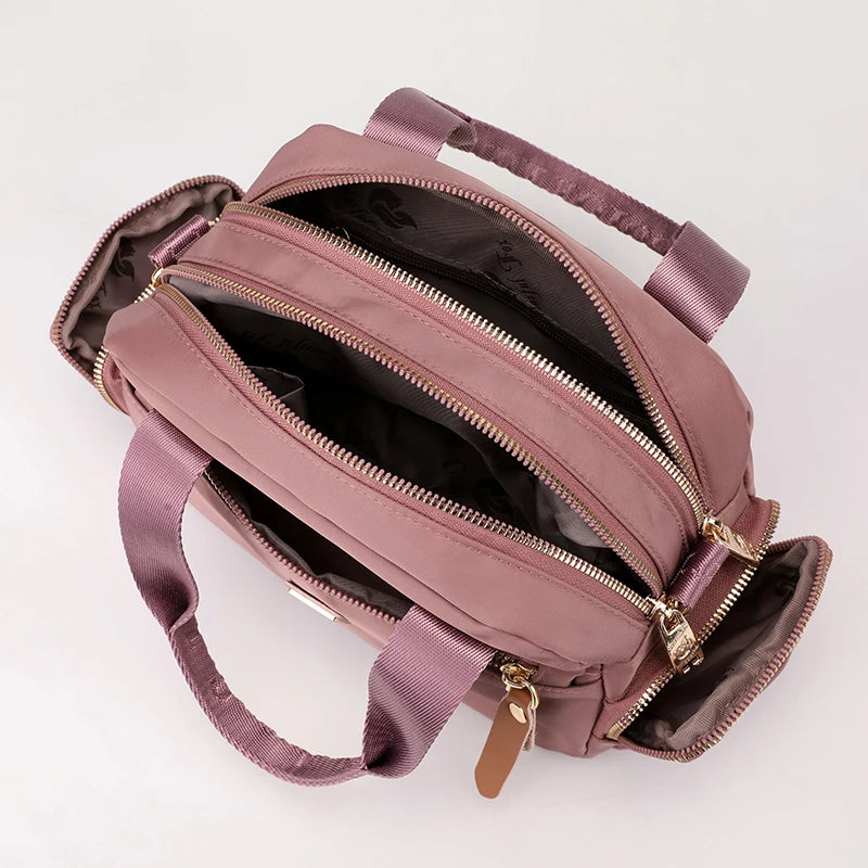 High Quality Fabric Women Shoulder Bag Pretty Style Gilrs Shopping Messenger Bag Fashion Casual Double Layers Women Handbag