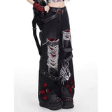 Retro Punk Relaxed Denim Pants
