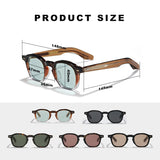Tortoiseshell Round Acetate Sunglasses – UV400 Polarized