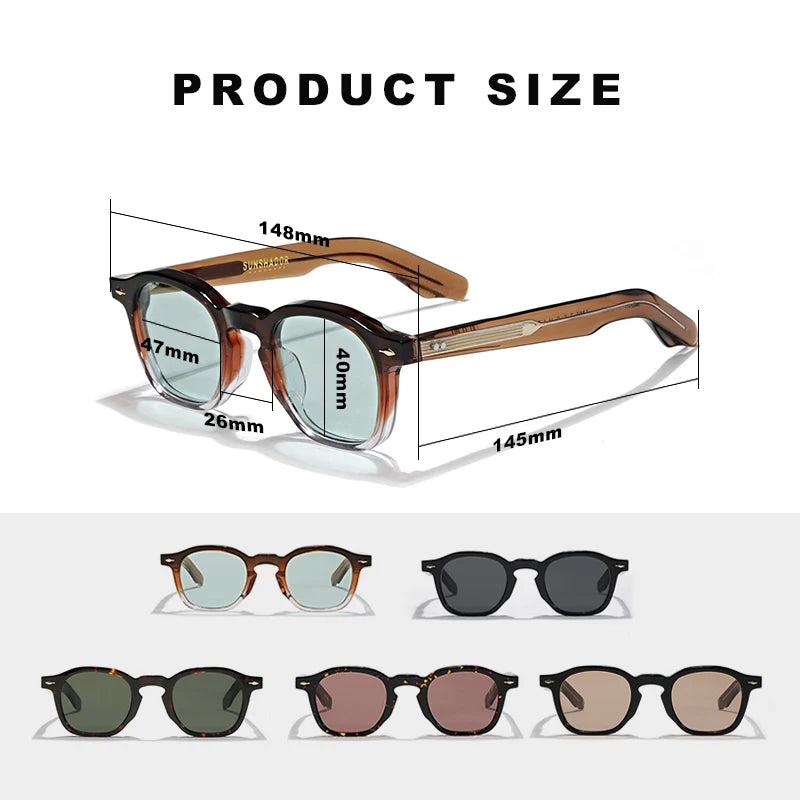Tortoiseshell Round Acetate Sunglasses – UV400 Polarized